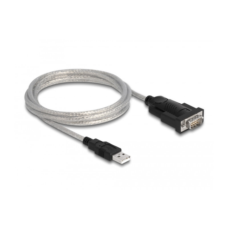 Delock Adapter USB 2.0 Typ-A zu 1 x Seriell RS-232 D-Sub 9 + Adapter D-Sub 25
