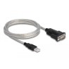 Delock Adapter USB 2.0 Typ-A zu 1 x Seriell RS-232 D-Sub 9 + Adapter D-Sub 25