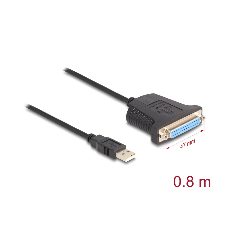 Delock Adapter USB 1.1 Stecker - 1 x Parallel DB25 Buchse