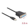 Delock Adapter USB 1.1 Stecker - 1 x Parallel DB25 Buchse