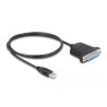 Delock Adapter USB 1.1 Stecker - 1 x Parallel DB25 Buchse