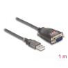 Delock Adapter USB 2.0 Typ-A zu 1 x Seriell RS-232 D-Sub 9 Pin Stecker mit Muttern mit 3 x LED 1 m