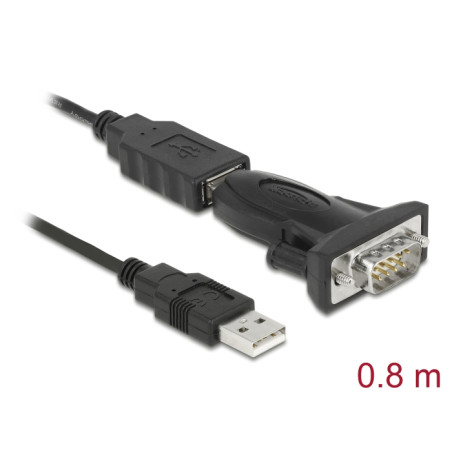 Delock Adapter USB 2.0 Typ-A - 1 x Seriell DB9 RS-232