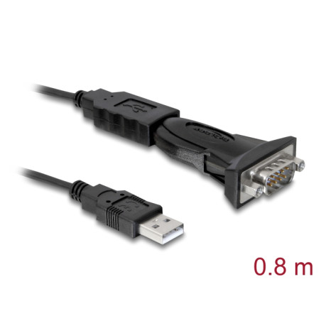 Delock Adapter USB 2.0 Typ-A zu 1 x Seriell RS-232 DB9