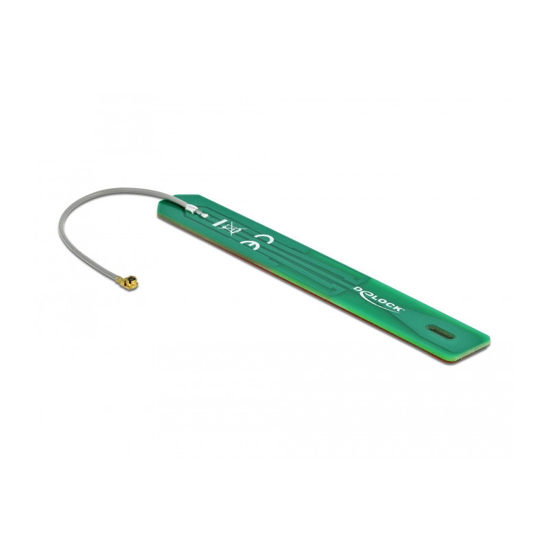 Delock LPWAN Antenne 880 - 960 MHz I-PEX Inc., MHF® I Stecker 2 dBi 1.13 7,5 cm PCB intern Klebemontage