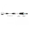Delock Adapter USB 2.0 Typ-A zu 1 x Seriell RS-232 D-Sub 9 Pin Stecker mit Muttern
