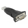Delock Adapter USB 2.0 Typ-A zu 1 x Seriell RS-232 D-Sub 9 Pin Stecker mit Muttern