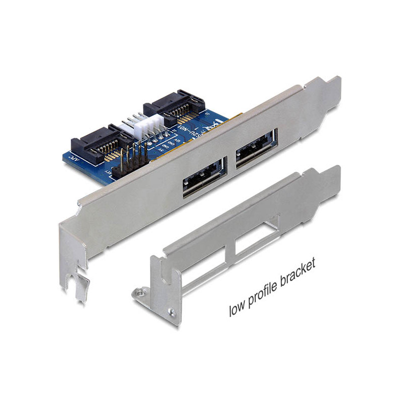 Delock Slotblech 2 x eSATApd 5 V / 12 V