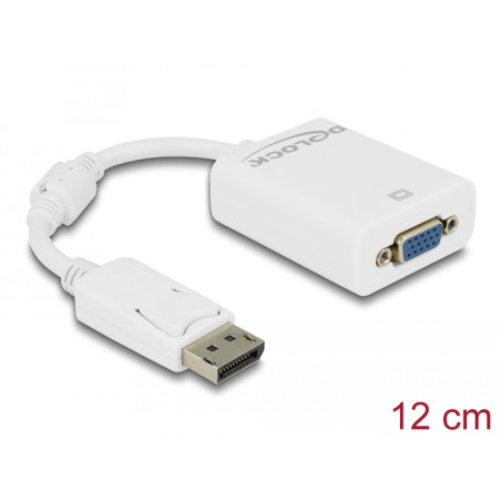 Delock Adapter DisplayPort 1.2 Stecker - VGA Buchse weiß