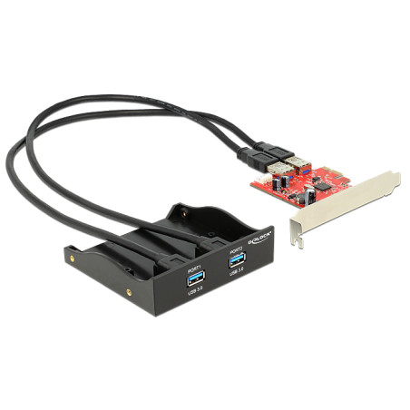 Delock Front Panel 3.5″ / 5.25″ 2 x USB 3.0 inkl. PCI Express Karte