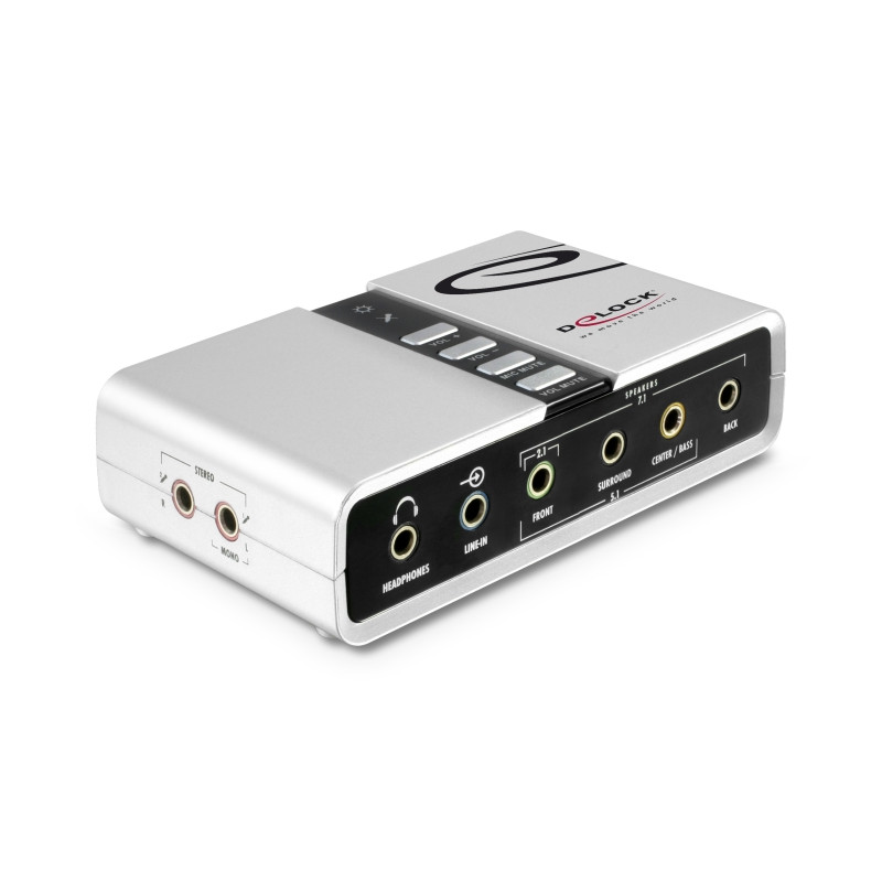 Delock USB Sound Box 7.1 mit TOSLINK Ein- und Ausgang