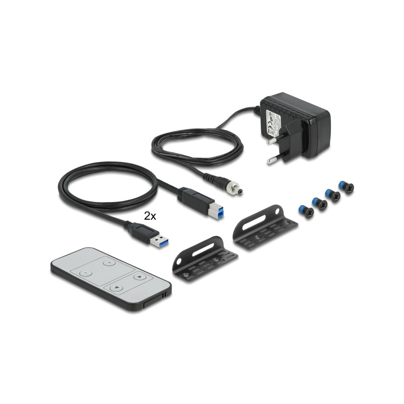 Delock HDMI KVM Switch 4K 60 Hz mit USB 5 Gbps und Audio