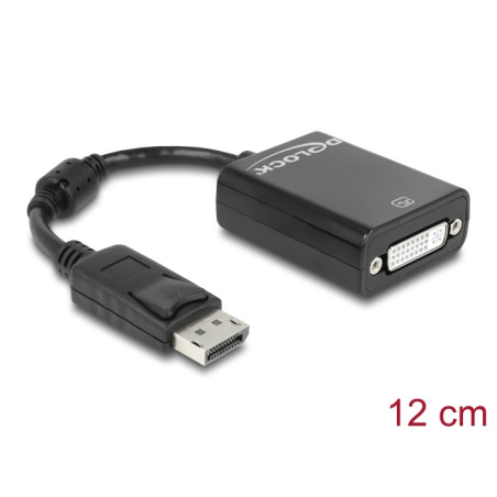 Delock Adapter DisplayPort 1.1 Stecker - DVI Buchse Passiv schwarz