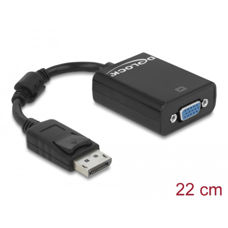 Delock Adapter DisplayPort 1.2 Stecker - VGA Buchse schwarz