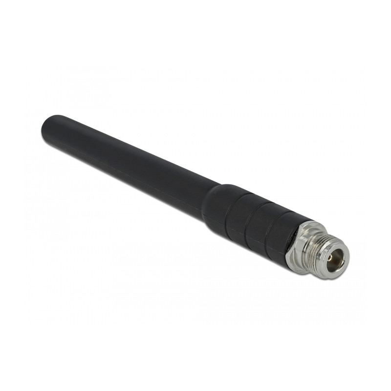 Delock GSM, UMTS Antenne N Buchse 2 dBi 17,8 cm omnidirektional starr mit flexiblem Materialien outdoor schwarz