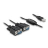 Delock Adapter USB 2.0 Typ-A - 2 x Seriell DB9 RS-232