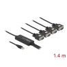 Delock Adapter USB 2.0 Typ-A Stecker - 4 x Seriell RS-232 Stecker