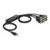 Delock Adapter USB 2.0 Typ-A Stecker - 4 x Seriell RS-232 Stecker