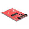 Delock 2.5″ Konverter SATA 22 Pin - 1 x mSATA - 9,5 mm