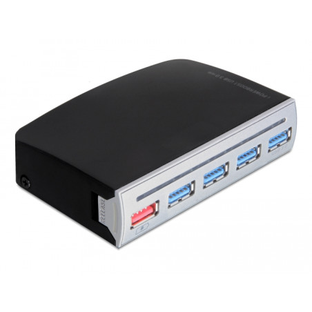 Delock 4 Port USB 5 Gbps Hub, 1 Port USB Strom intern / extern