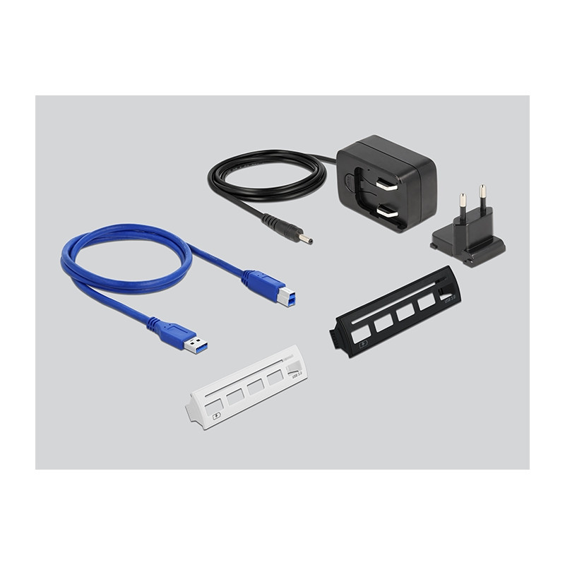 Delock 4 Port USB 5 Gbps Hub, 1 Port USB Strom intern / extern