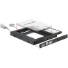 Delock Slim SATA 5.25″ Einbaurahmen (13 mm) für 1 x 2.5″ SATA HDD bis 9,5 mm