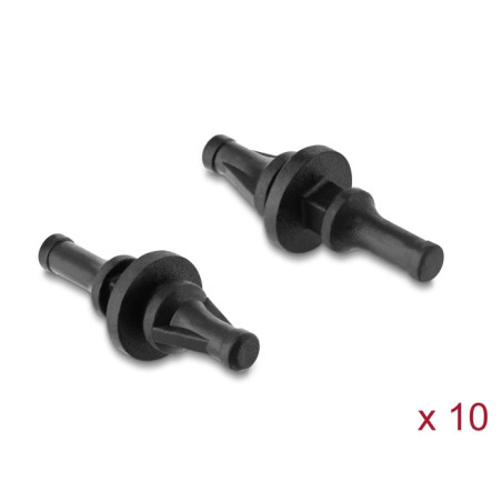Delock Anti-Vibration Silikon Befestigung kurz für Lüfter 10 Stück schwarz