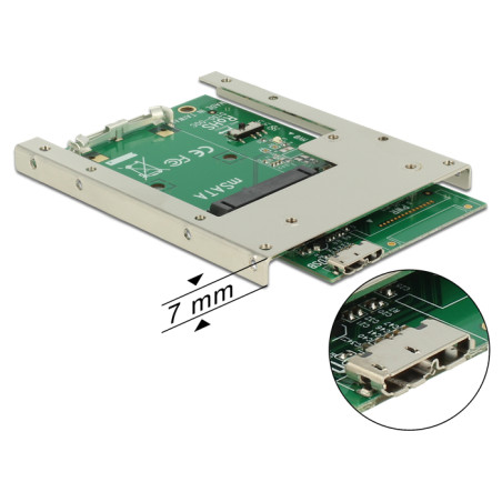 Delock Konverter USB 3.0 - mSATA mit 2.5″ Rahmen (7 mm)