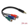 Delock Kabel 3 x Cinchbuchse - Klinkenstecker 3,5 mm 4 Pin