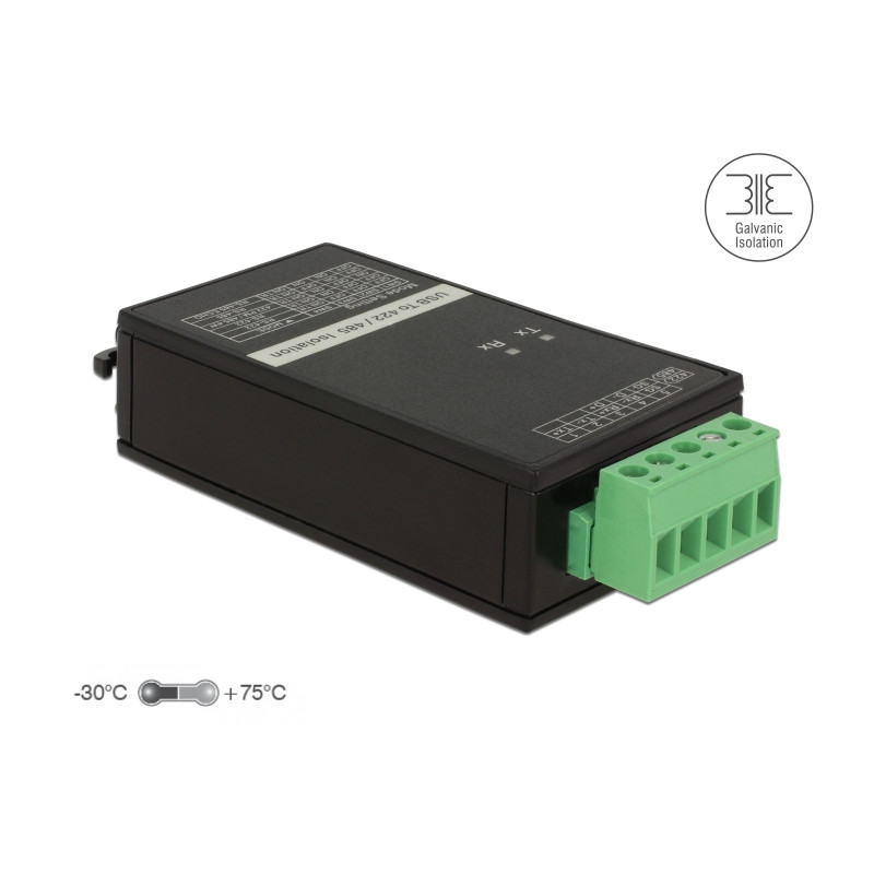 Delock Konverter USB 2.0 - Seriell RS-422/485 mit 3 kV Isolation