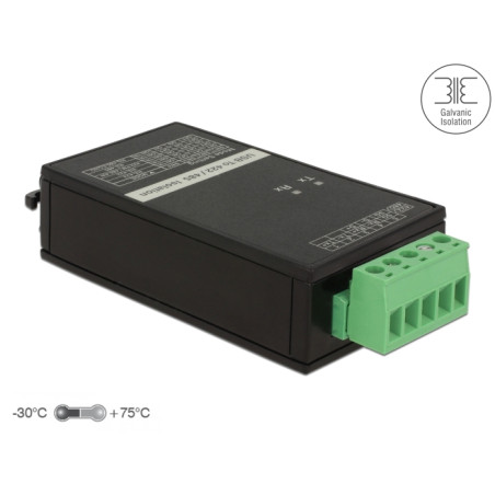Delock Konverter USB 2.0 - Seriell RS-422/485 mit 3 kV Isolation