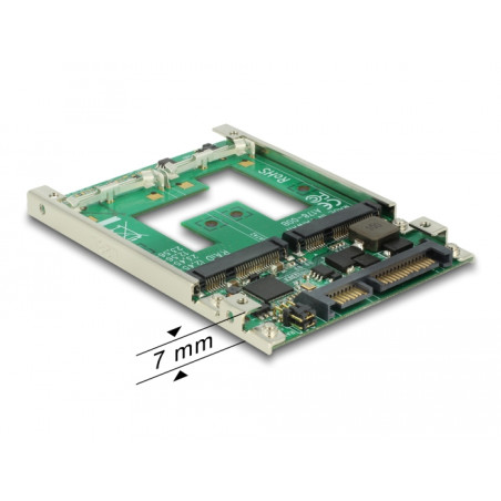 Delock 2.5″ Konverter SATA 22 Pin - mSATA mit RAID