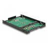Delock 2.5″ Konverter SATA 22 Pin - 2 x mSATA mit RAID mit Gehäuse