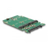 Delock 2.5″ Konverter SATA 22 Pin - 2 x mSATA mit RAID mit Gehäuse