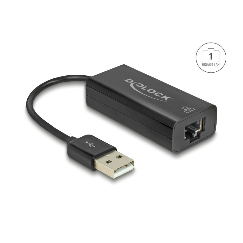 Delock USB 2.0 Typ-A Netzwerk Adapter 10/100 Mbps LAN 1 x RJ45