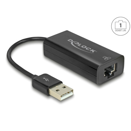 Delock USB 2.0 Typ-A Netzwerk Adapter 10/100 Mbps LAN 1 x RJ45
