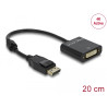 Delock Adapter DisplayPort 1.2 Stecker - DVI Buchse 4K Passiv schwarz
