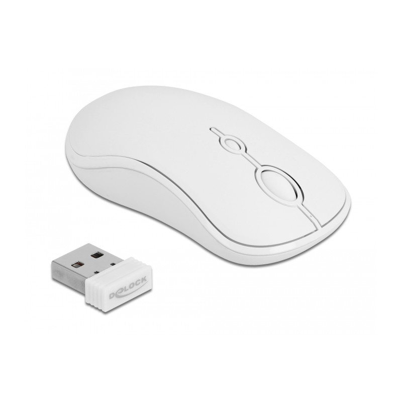 Delock USB Tastatur und Maus Set 2,4 GHz kabellos weiß