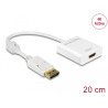 Delock Adapter DisplayPort 1.2 Stecker - HDMI Buchse 4K Aktiv weiß