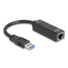 Delock USB Typ-A Netzwerk Adapter Gigabit LAN 1 x RJ45 schwarz