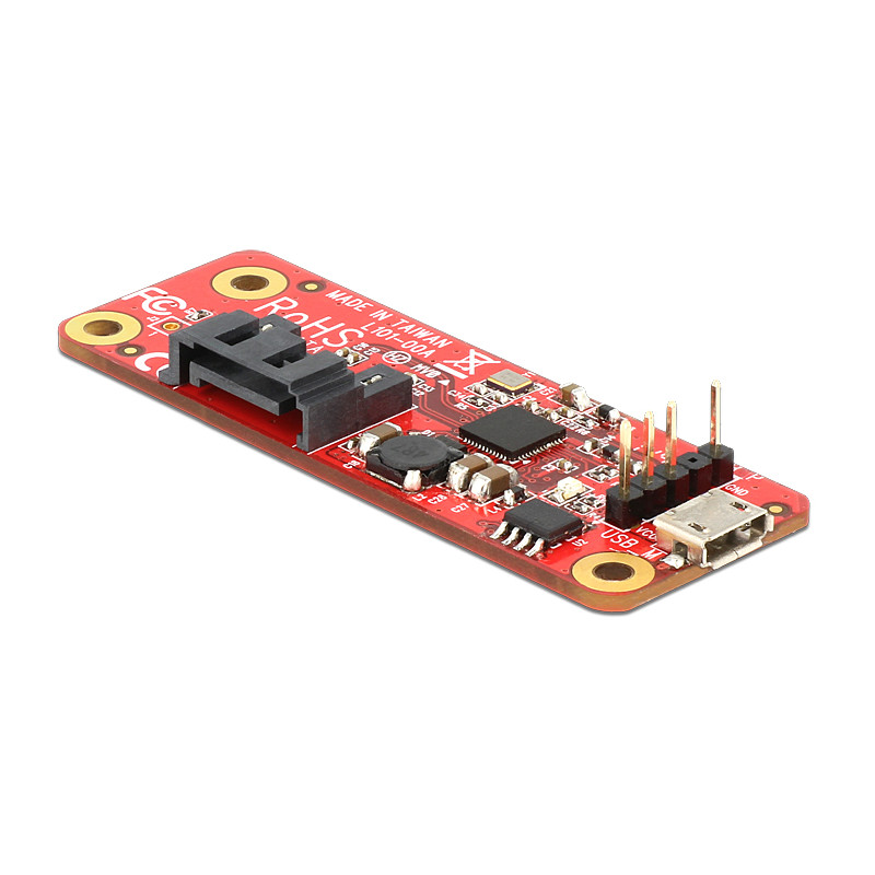 Delock Konverter Raspberry Pi USB Micro-B Buchse / USB Pin Header - SATA 7 Pin