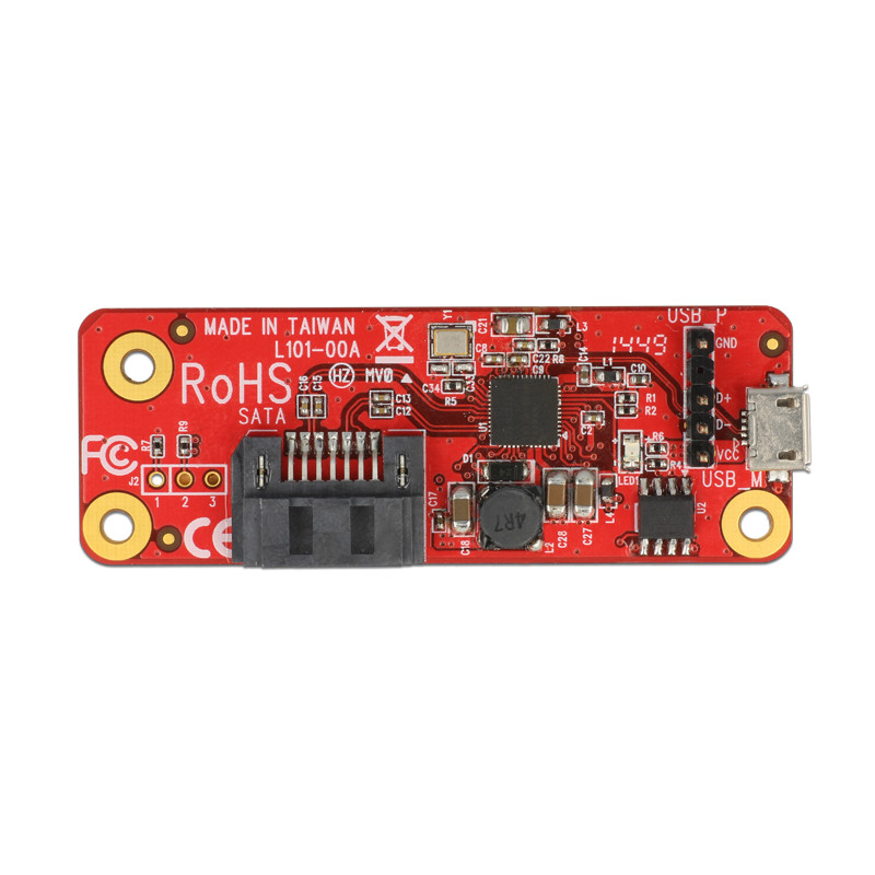 Delock Konverter Raspberry Pi USB Micro-B Buchse / USB Pin Header - SATA 7 Pin
