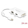 Delock Adapter mini DisplayPort 1.1 Stecker - VGA / HDMI / DVI Buchse Passiv weiß