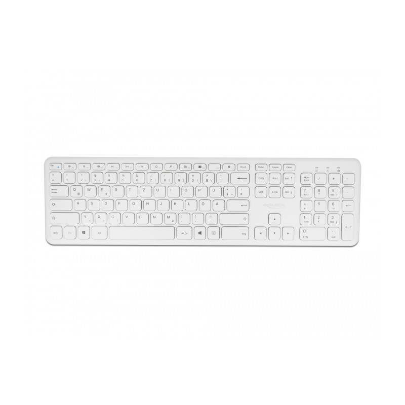 Delock USB Tastatur und Maus Set 2,4 GHz kabellos weiß