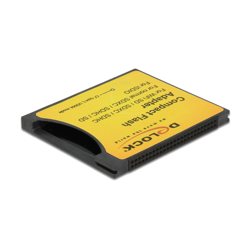 Delock Compact Flash Adapter für iSDIO (WiFi SD), SDHC, SDXC Speicherkarten