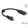 Delock Adapter mini DisplayPort 1.2 Stecker mit Schraube - HDMI Buchse 4K Aktiv schwarz