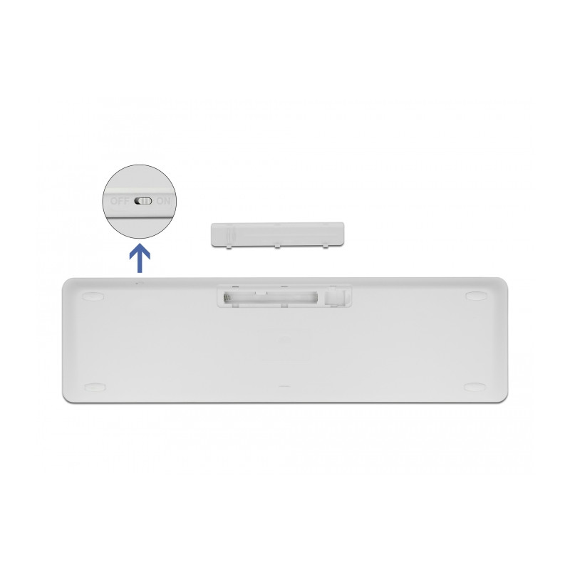 Delock USB Tastatur und Maus Set 2,4 GHz kabellos weiß