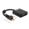 Delock Adapter mini DisplayPort 1.2 Stecker mit Schraube - VGA Buchse schwarz