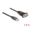 Delock Adapter USB 2.0 Typ-A zu 1 x Seriell RS-232 D-Sub 9 Pin Stecker mit Muttern 1,5 m