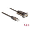 Delock Adapter USB 2.0 Typ-A zu 1 x Seriell RS-232 D-Sub 9 Pin Stecker mit Schrauben 1,5 m